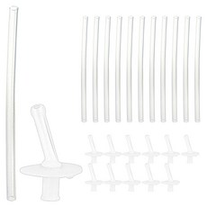 Richell 利其爾 AQ 第一步 吸管型替換吸管組 S-1, 6套, 單一顏色