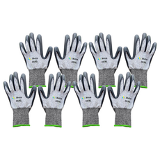 美拓 13針灰黑丁睛防切割透氣手套, XL, 灰黑色, 4雙