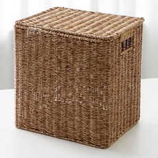 네이쳐리빙 데이지가든 깊은 라탄 바구니 뚜껑형, 1개