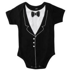 Frenchie mini couture 男嬰禮盒組 黑色 100%棉, 肩寬 22cm 胸圍 26cm 衣長46cm