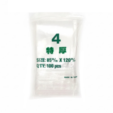 透明夾鏈袋 加厚款 4號袋, 12 x 8.5cm, 100入, 10包