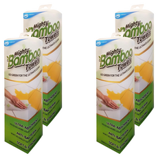 JML MIGHTY BAMBOO 強吸力天然竹纖維紙巾擦拭巾 Set 20張 超強吸水力 可機洗, 4盒