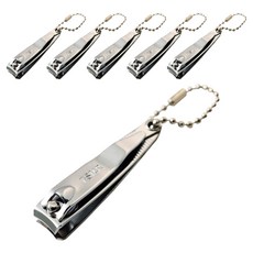 七星板剪指甲刀小號, 銀色, 6入