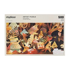 mideer 叢林進行曲藝術拼圖, 多色, 500片, 1盒