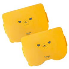 iBYEOL Friends 環保便當盒組, 黃色, 2組