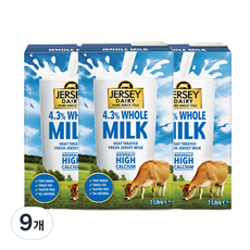 저지데어리 저지우유 1L, whole, 9개