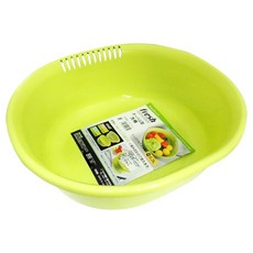 橢圓洗物收納盆 D-5550G, 綠色, 1個