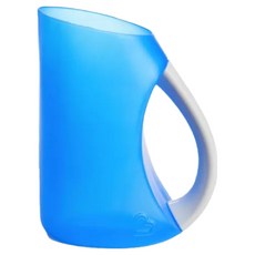 munchkin 滿趣健 寶寶洗頭不哭水瓢 柔軟矽膠材質, 藍, 1個