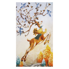 命運好好玩 李玉珮 富貴財鹿風水布簾，貴人旺財開運，加贈八吉祥水晶串, 150 x 85cm, 8109402