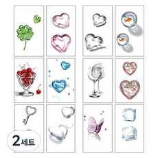 gelluna 獨特立體感自助身體紋身刺青貼紙12款組 T-82, 2套, 混合色