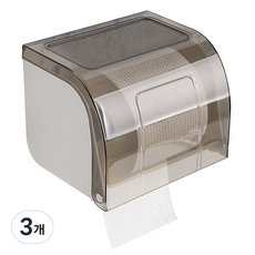 Saenghwalgongsik 黏貼式防水手機架衛生紙架, 白色 + 黑色, 3個
