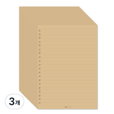 플레픽 라이트 코지 노트패드 크래프트 라인, 01 크라프트 라인, 1개입, 3개