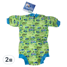 Splash About Happy Nappy Wetsuit 連身版游泳尿布褲, L, 2個