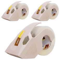 deLi 得力 小型切割器 30040 + 封箱膠帶補充包 48mm x 40m 組, 3套, 米色(切割器)