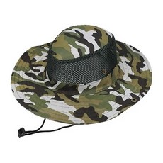 捷華 網狀透氣迷彩登山帽 釣魚防曬 輕薄易乾 攜帶方便 帽身鈕扣設計, 淺綠色