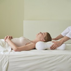 홈랩 목편한 기절베개 경추베개솜 순면베개커버 세트, 그레이, 1개