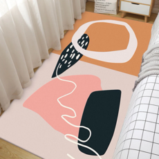 北歐風幾何臥室地毯