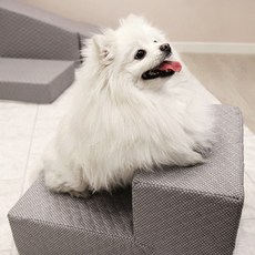 Lifun 2層絎縫寵物階梯, 灰色