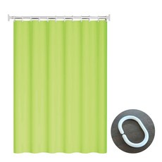 앤티스 고품격 단색 샤워 커튼, 그린, 1개