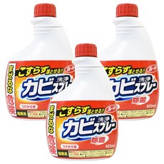 第一石鹼 Rookie 衛浴磁磚除霉噴霧 替換瓶 400ml 輕鬆清潔浴室黴菌, 3瓶