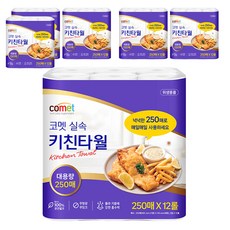 comet 多用途廚房紙巾 250張, 6包, 12捲