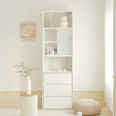 퍼리든 엘릭코 드레스룸 3단 서랍형 화장대 600 방문설치, 화이트