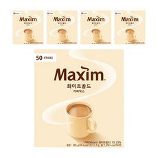 맥심 화이트골드 커피믹스, 11.7g, 50개입, 5개