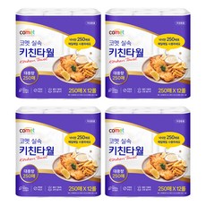 comet 多用途廚房紙巾 250張, 4包, 12捲
