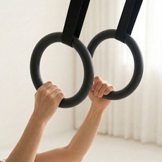 이노이 ABS 크로스핏 기계체조 턱걸이 짐링 세트 CB-100, 검정, 1세트