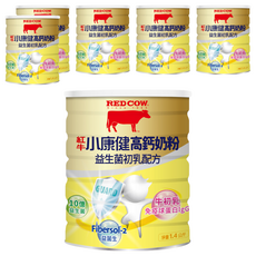 RED COW 紅牛 小康健高鈣奶粉 益生菌初乳配方, 1.4kg, 6罐