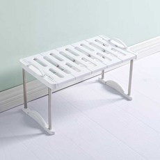 까마느 욕실 주방 자유조립 스탠드선반 랙 4, 화이트