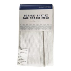 SHIMOYAMA 方型防纏繞洗衣袋 粗網眼, 白色, 1個
