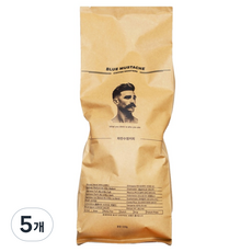 파란수염 로스터스 에스프레소 Medium 원두, 홀빈(분쇄안함), 500g, 5개