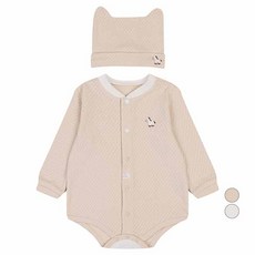 ETTOI 嬰幼兒送禮用棉質Yune連身衣帽子套組 + 購物袋
