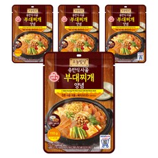 오뚜기 오늘밥상 송탄식 사골 부대찌개 양념, 110g, 4개