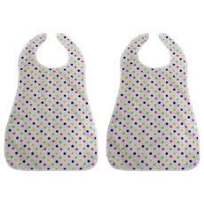 The Happy 手工用餐圍兜 成人用, 四色圓點 粉紅色, 2個