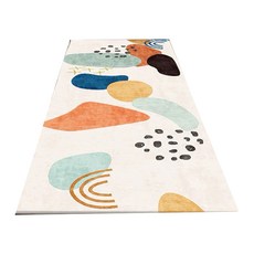 北歐風幾何臥室地毯 水晶絨材質 5-7mm厚 可機洗