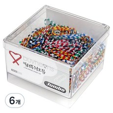 바이하츠 점보 컬러무늬크립, 6개