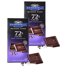 GHIRARDELLI 鷹牌 72%濃黑巧克力磚, 2片, 100g
