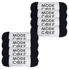 니뜨 모드 케이크 뜨개실 100g, 8개, 24 블랙