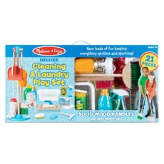 Melissa&Doug 瑪莉莎 角色扮演 清潔洗衣遊戲組, 藍色+ 綠色, 1盒