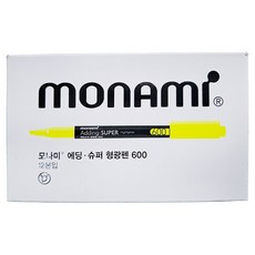 monAmi Adding-SUPER 600 螢光筆 12支, 1盒, (黃色:新)