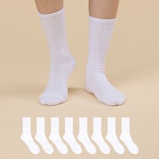GGRN 女款標準毛圈緩震中筒襪8雙組