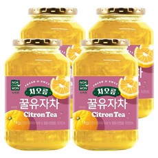 녹차원 차오름 꿀유자차, 1kg, 4개