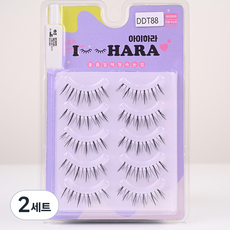 IHara Petit-up 假睫毛 5對 DDT88 + 膠水套組, 2套, 黑色