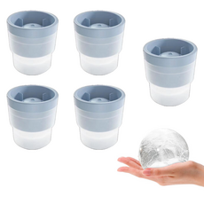 해피무드 위스키 왕얼음틀 아이스볼 메이커, 블루, 5개