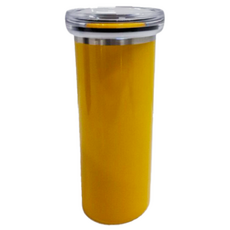 guzzini 隨行車載保溫瓶 304不鏽鋼 PCTA共聚酯 PP材質, 暖陽黃, 350ml, 1個