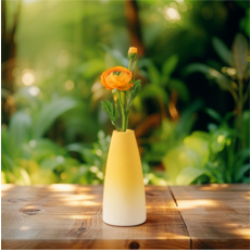 Joinmade 漸層乾燥花迷你花瓶 裙襬款, 檸檬