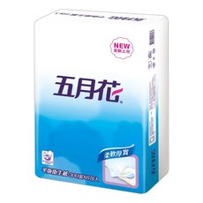 五月花 平版衛生紙 單層 300抽, 6包, 1袋