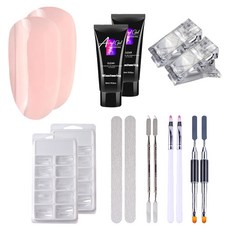 Misscheering 人造延長甲片材料 裸粉色, 5種指甲延長套裝, 2組